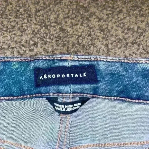 Aeropostale high rise distressed jeggings - Picture 4 of 5